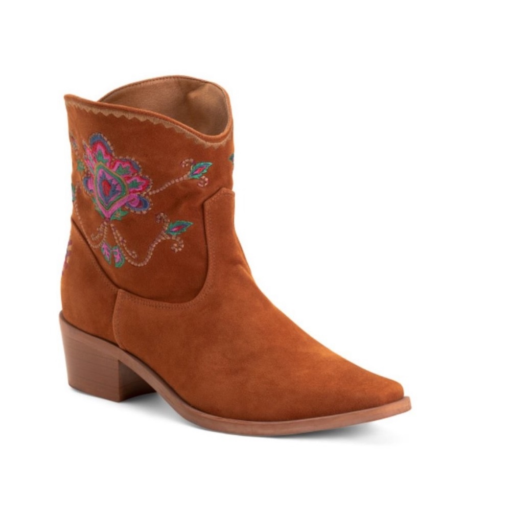 Farm Rio Caramel Embroidery Boho Cowgirl